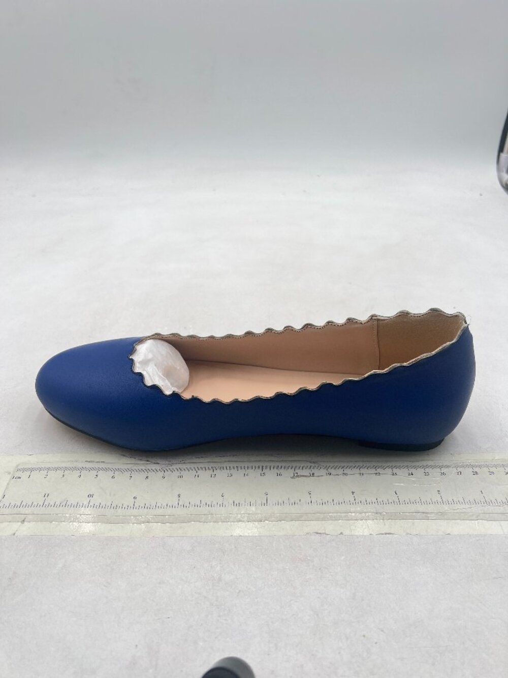 FSJ Blue Flat Pumps Pointed Toe Slip On Party Dress Shoe for Comfort Outfits
